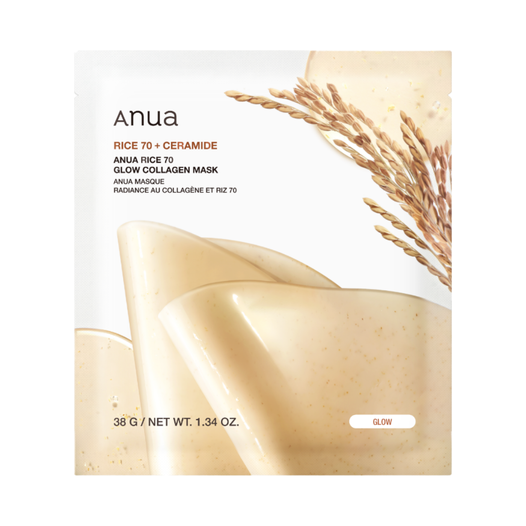 ANUA Rice 70 Glow Collagen Mask 1pcs